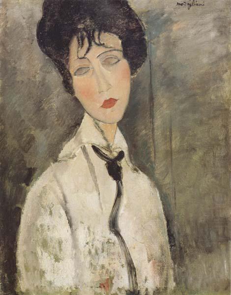 Amedeo Modigliani Femme a la cravate noire (mk38) china oil painting image